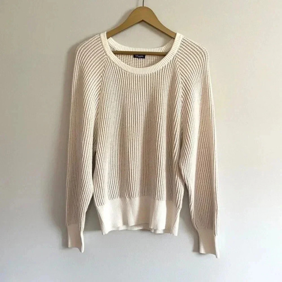 Splendid Cream and Metallic Gold Knit Sweater - Picture 2 of 12